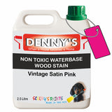Denny's Stain Paint For Fences Colour- Vintage Satin Pink - Weatherproof Uv-Safe Protect