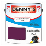 Denny's Emulsion Paint For Ceilings Colour- Lavender Heather Grace Purple - Matte Low-Splatter Stain-Hide Bright
