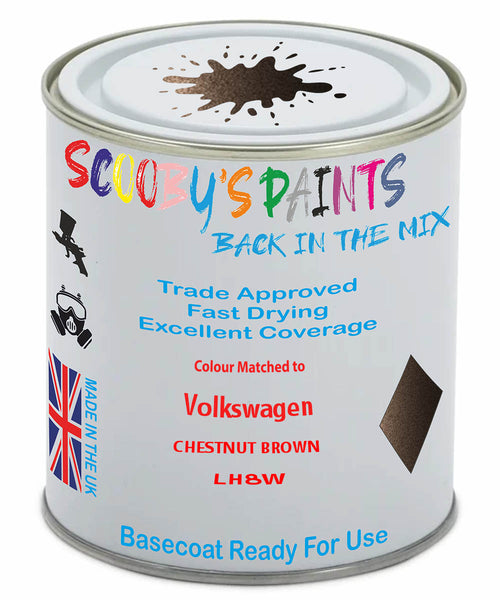 Paint Mixed Volkswagen Caddy Chestnut Brown Lh8W Basecoat Car Spray Paint