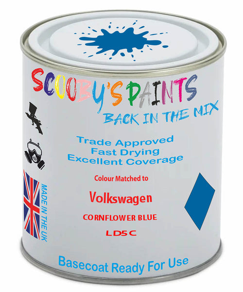 Paint Mixed Volkswagen Up Cornflower Blue Ld5C Basecoat Car Spray Paint