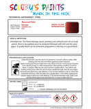 Bascoat Ready For Use Paint for VOLKSWAGEN GOLF CRANBERRY RED Paint Code: LA3R Easy Use Original Paint Basecoat Aerosol Spray Paint