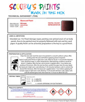 Bascoat Ready For Use Paint for VOLKSWAGEN SHARAN CRIMSON RED Paint Code: LD3Y Easy Use Original Paint Basecoat Aerosol Spray Paint