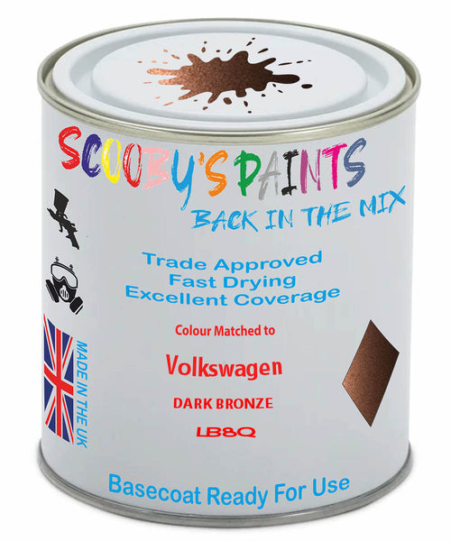 Paint Mixed Volkswagen Touran Dark Bronze Lb8Q Basecoat Car Spray Paint