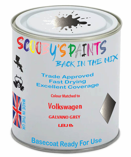 Paint Mixed Volkswagen Up Galvano Grey Lbj8 Basecoat Car Spray Paint