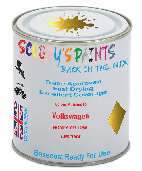 Paint Mixed Volkswagen Up Honey Yellow Lb1W Basecoat Car Spray Paint
