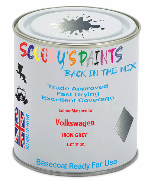 Paint Mixed Volkswagen Passat Cc Iron Grey Lc7Z Basecoat Car Spray Paint