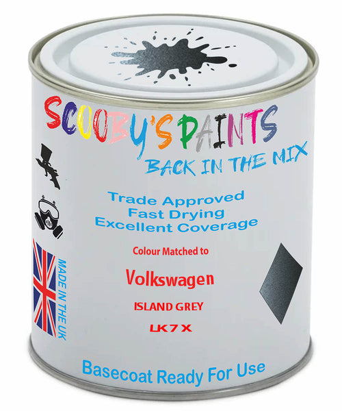 Paint Mixed Volkswagen Passat Cc Island Grey Lk7X Basecoat Car Spray Paint