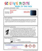 Bascoat Ready For Use Paint for VOLKSWAGEN CADDY NIGHT BLUE Paint Code: LH5X Easy Use Original Paint Basecoat Aerosol Spray Paint