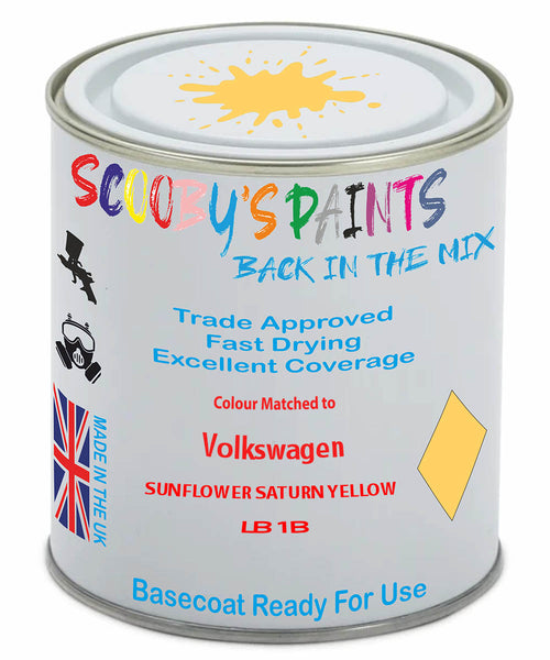 Paint Mixed Volkswagen Up Sunflower Saturn Yellow Lb1B Basecoat Car Spray Paint