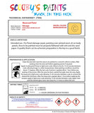 Bascoat Ready For Use Paint for VOLKSWAGEN BEETLE SUNFLOWER SATURN YELLOW Paint Code: LB1B Easy Use Original Paint Basecoat Aerosol Spray Paint