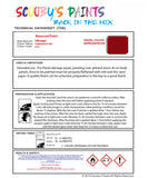 Bascoat Ready For Use Paint for VOLKSWAGEN CADDY TORNADO RED Paint Code: L018 Easy Use Original Paint Basecoat Aerosol Spray Paint