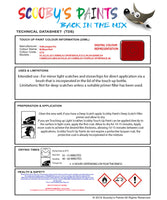 Instructions for use Volkswagen Brilliant Red Car Paint