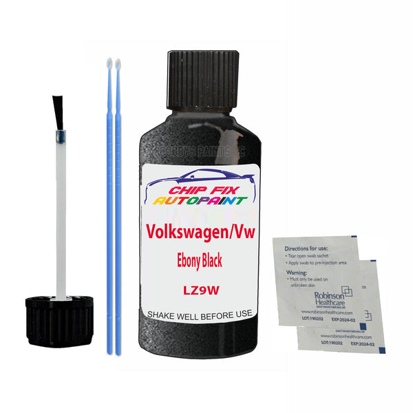 Volkswagen/Vw Ebony Black Touch Up Paint Code LZ9W Scratch Repair Kit