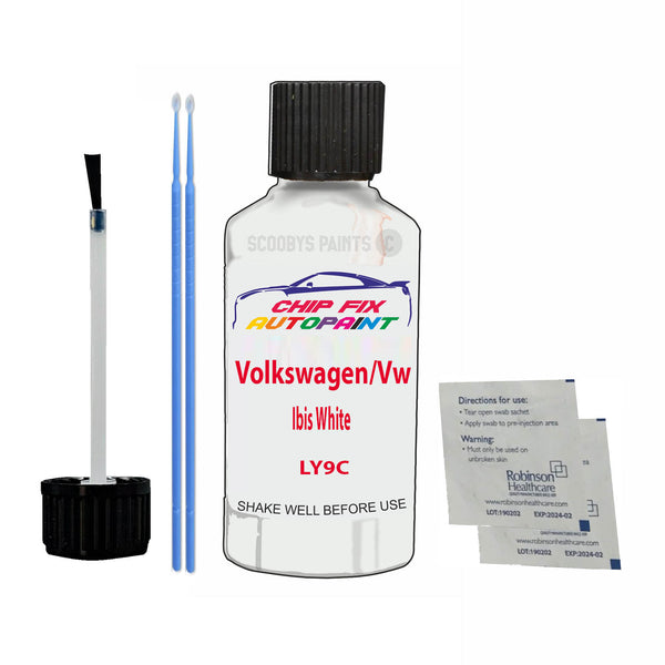 Volkswagen/Vw Ibis White Touch Up Paint Code LY9C Scratch Repair Kit