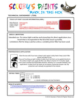 Instructions for use Volkswagen Tango Red Car Paint