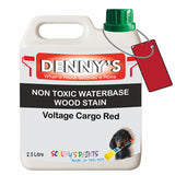 Denny's Stain Paint For Decking Colour- Voltage Cargo Red - Anti-Slip Weatherproof Nourish