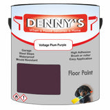 Denny's Floor Paint For Sheds Colour- Voltage Plum Purple - Durable Anti-Slip Weatherproof