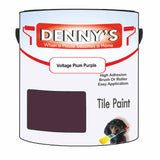 Denny's Tile Paint For Bathroom Tile Colour- Voltage Plum Purple - Moistureproof Easy-Clean Makeover