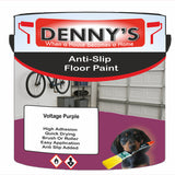 Denny's Floor Paint For Grip Coating Colour- Voltage Purple - Anti-Slip Hardwearing Safe