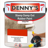Denny's Waterpoof Paint For Stamp Out Damp Colour- Voltage Red - Damp-Block Mould-Safe Breathable