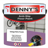 Denny's Floor Paint For Grip Coating Colour- Voltage Retro Purple - Anti-Slip Hardwearing Safe