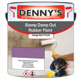 Denny's Waterpoof Paint For Stamp Out Damp Colour- Voltage Retro Purple - Damp-Block Mould-Safe Breathable