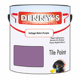 Denny's Tile Paint For Bathroom Tile Colour- Voltage Retro Purple - Moistureproof Easy-Clean Makeover