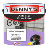 Denny's Floor Paint For Grip Coating Colour- Voltage Twilight Violet - Anti-Slip Hardwearing Safe