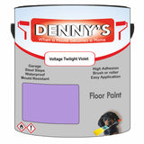 Denny's Floor Paint For Sheds Colour- Voltage Twilight Violet - Durable Anti-Slip Weatherproof