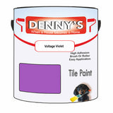 Denny's Tile Paint For Bathroom Tile Colour- Voltage Violet - Moistureproof Easy-Clean Makeover