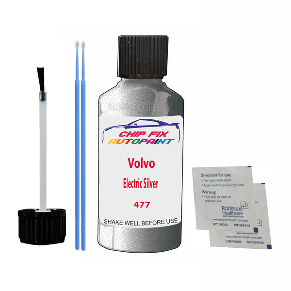 Volvo Electric Silver Touch Up Paint Code 477 Scratch Repair Kit