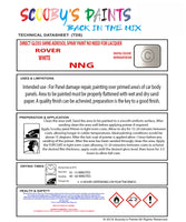 Rover WHITE Spray or Brush Paint For Classic Rover Model Maestro Restore my Old Rover
