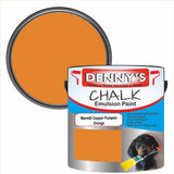 Denny's Chalk Paint For Furniture Colour- Warmth Copper Pumpkin Orange - Matte Scuffproof Refresh