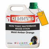 Denny's Stain Paint For Sheds Colour- Weld Amber Orange - Weatherproof Uv-Safe Nourish