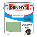 Denny's Emulsion Paint For Walls Colour- Moss Willow Basil Green - Matte Wipe-Clean Durable Coverage