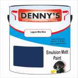 Denny's Emulsion Paint For Walls Colour- Lagoon Mist Blue - Matte Wipe-Clean Durable Coverage