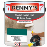 Denny's Waterpoof Paint For Stamp Out Damp Colour- Workshop Alloy Green - Damp-Block Mould-Safe Breathable