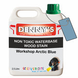 Denny's Stain Paint For Decking Colour- Workshop Arctic Blue - Anti-Slip Weatherproof Nourish