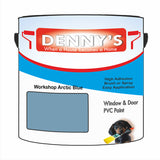 Denny's Plastic Paint For Pvc Colour- Workshop Arctic Blue - Adhesion Tough Colour-Hold