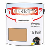 Denny's Tile Paint For Bathroom Tile Colour- Workshop Bronze - Moistureproof Easy-Clean Makeover