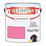 Denny's Wood Paint For Dressers Colour- Workshop Candy Pink - Scratchproof Easy-Clean Refresh