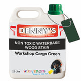 Denny's Stain Paint For Sheds Colour- Workshop Cargo Green - Weatherproof Uv-Safe Nourish