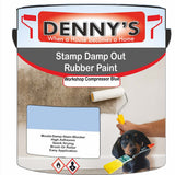 Denny's Waterpoof Paint For Stamp Out Damp Colour- Workshop Compressor Blue - Damp-Block Mould-Safe Breathable