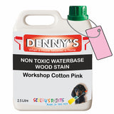 Denny's Stain Paint For Decking Colour- Workshop Cotton Pink - Anti-Slip Weatherproof Nourish