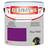 Denny's Floor Paint For Commercial Areas Colour- Workshop Deepcoil Purple - High-Traffic Anti-Slip Hardwearing