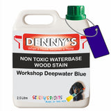 Denny's Stain Paint For Decking Colour- Workshop Deepwater Blue - Anti-Slip Weatherproof Nourish