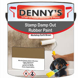 Denny's Waterpoof Paint For Stamp Out Damp Colour- Workshop Earth Brown - Damp-Block Mould-Safe Breathable