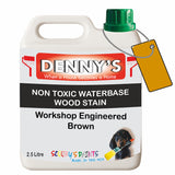 Denny's Stain Paint For Decking Colour- Workshop Engineered Brown - Anti-Slip Weatherproof Nourish
