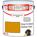 Denny's High Temp Paint For Boilers Colour- Workshop Engineered Brown - Heatproof Anti-Rust Longlife