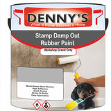 Denny's Waterpoof Paint For Stamp Out Damp Colour- Workshop Gravel Grey - Damp-Block Mould-Safe Breathable